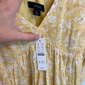 J Crew Yellow Floral Dress